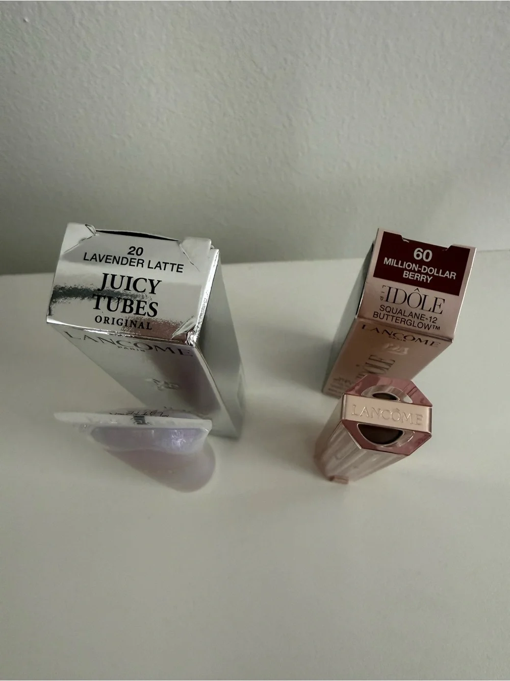 Lancome Bundle Juicy Tubes Lavender Lip Gloss & Idôle ButterGlow Lipstick